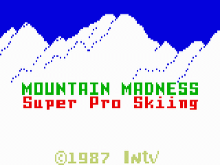 Mountain Madness: Super Pro Skiing title screen for Intellivision